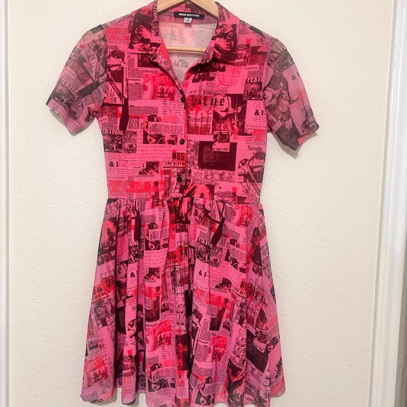 Urban Outfitters Pink Mini Polo Collar Dress - Picture 5 of 11
